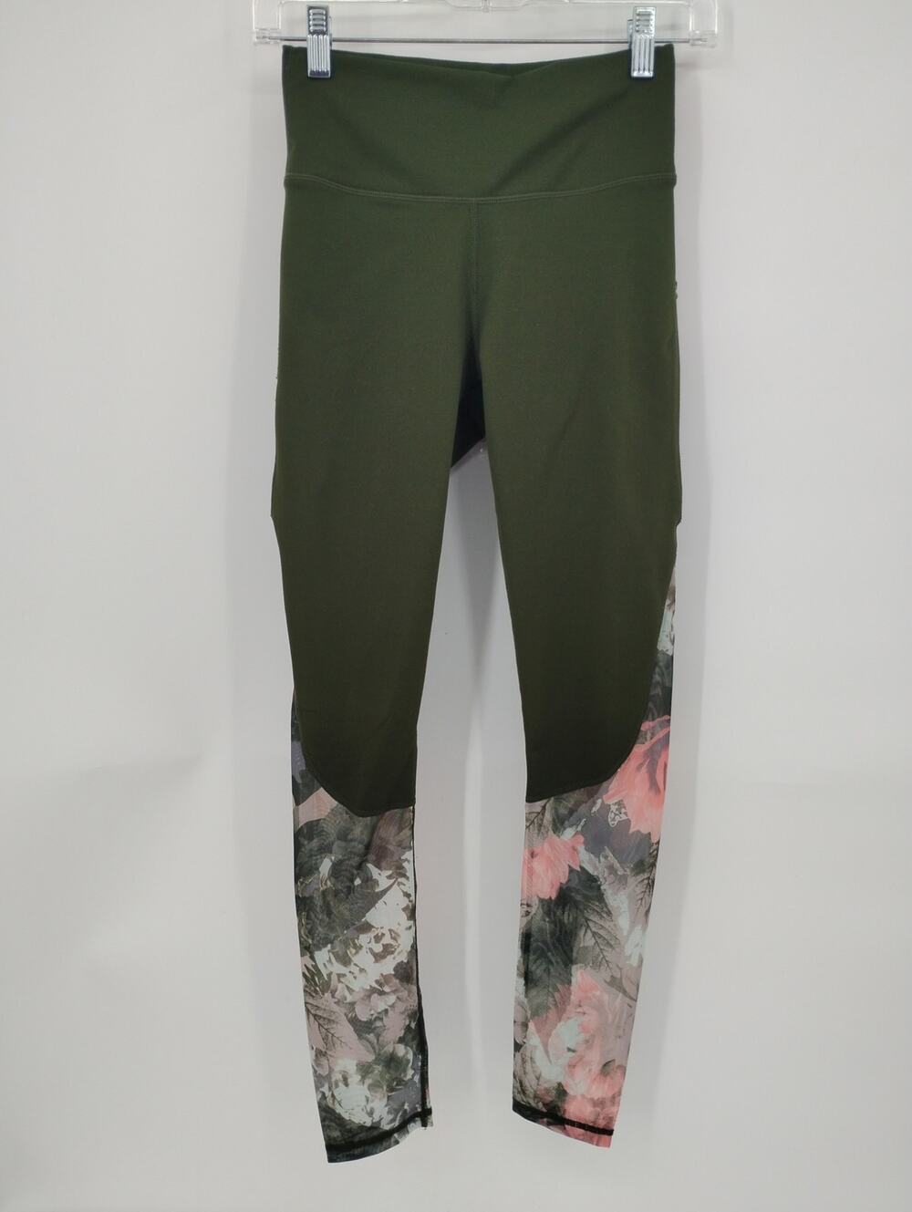 Fabletics Define PowerHold® High-Waisted Legging Dark Olive Secret Garden XS